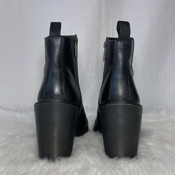 Dr. Martens Magdalena Black Leather Lug Sole Chelsea Boots Sz 10 - Picture 4 of 7